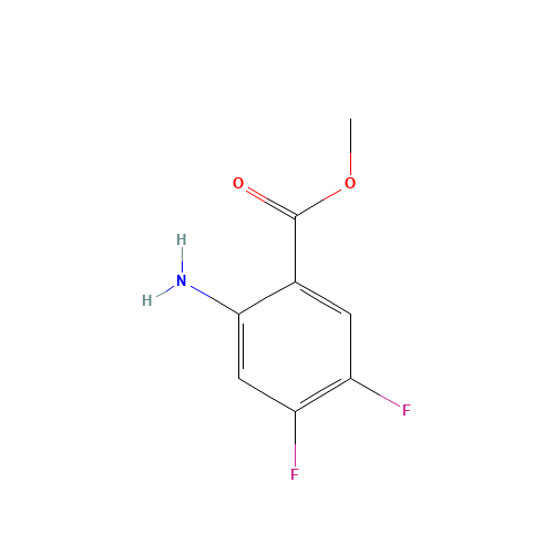 Methyl 2-amino-4,5-difluorobenzoate (CAS: 207346-42-7) - Chemical Structure and Molecular Formula 
