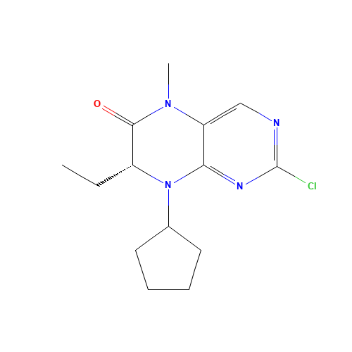 (R)-2-chloro-8-cyclopentyl-7-ethyl-5-methyl-7,8-dihydropteridin-6(5H)-one (CAS: 755039-55-5) - Related Chemical Product