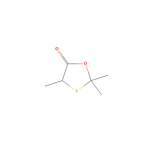 2,2,4-trimethyl-1,3-oxathiolan-5-one (CAS: 60822-65-3) - Chemical Structure and Molecular Formula 