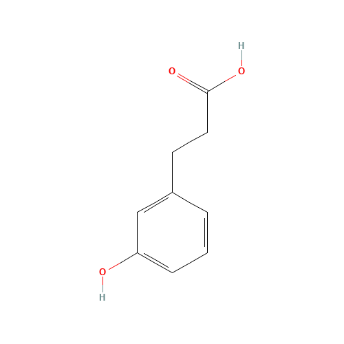 3-(3-Hydroxyphenyl)propionic acid (CAS: 621-54-5) - Chemical Structure and Molecular Formula 