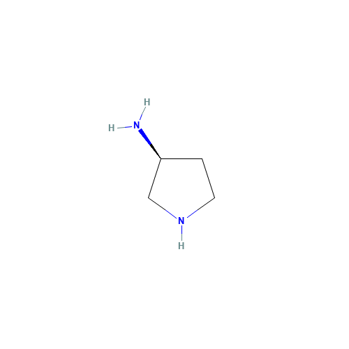 (S)-3-Aminopyrrolidine (CAS: 128345-57-3) - Chemical Structure and Molecular Formula 