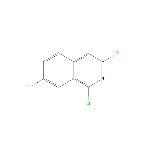 1,3-Dichloro-7-fluoroisoquinoline (CAS: 941294-25-3) - Chemical Structure and Molecular Formula 