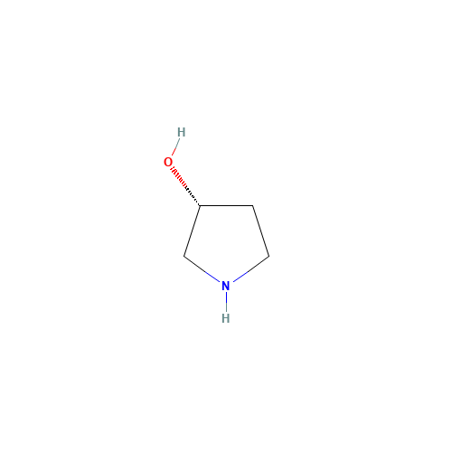 (R)-3-Hydroxypyrrolidine (CAS: 2799-21-5) - Chemical Structure and Molecular Formula 