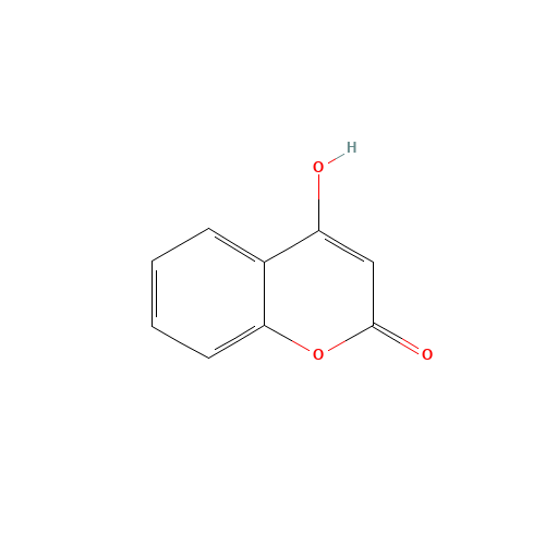 4-Hydroxycoumarin (CAS: 1076-38-6) - Chemical Structure and Molecular Formula 