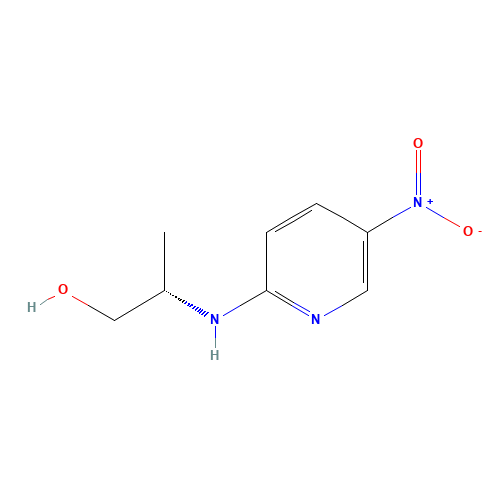 (S)-(-)-N-(5-Nitro-2-pyridyl)alaninol (CAS: 115416-52-9) - Chemical Structure and Molecular Formula 