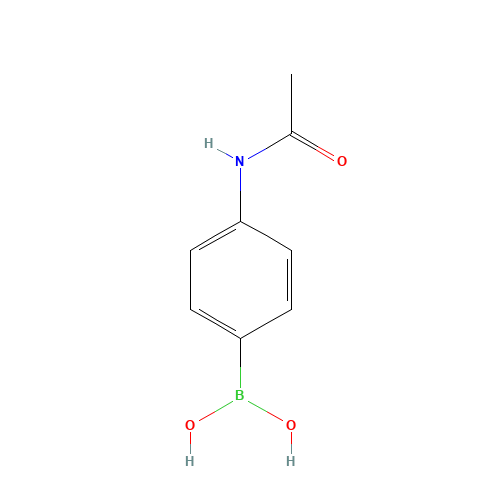 4-Acetylaminophenylboronic acid (CAS: 101251-09-6) - Chemical Structure and Molecular Formula 