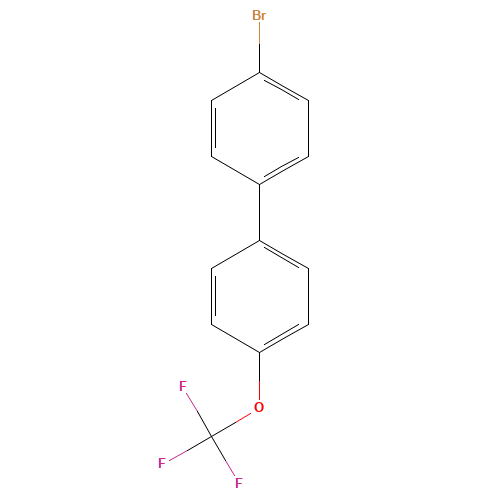 4-Bromo-4'-trifluoromethoxydiphenyl (CAS: 134150-03-1) - Chemical Structure and Molecular Formula 