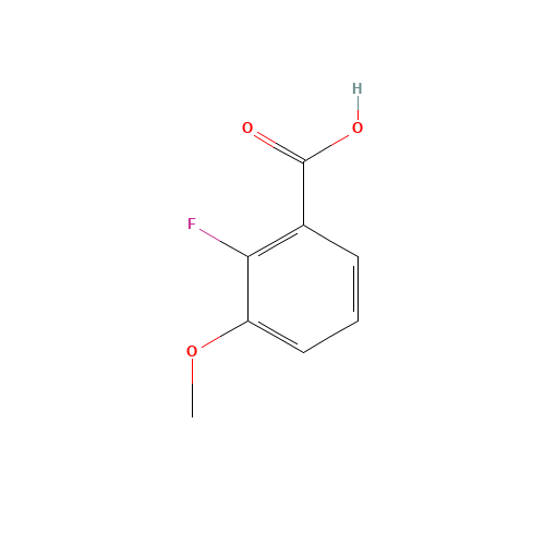 2-Fluoro-3-methoxybenzoic acid (CAS: 137654-20-7) - Chemical Structure and Molecular Formula 