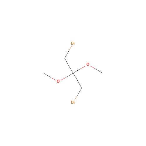1,3-dibromo-2,2-dimethoxypropane (CAS: 22094-18-4) - Chemical Structure and Molecular Formula 