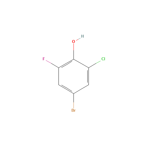 4-BROMO-2-CHLORO-6-FLUOROPHENOL (CAS: 161045-79-0) - Chemical Structure and Molecular Formula 