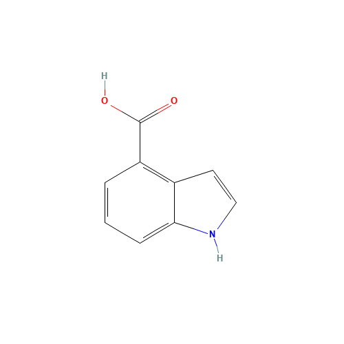 Indole-4-carboxylic acid (CAS: 2124-55-2) - Chemical Structure and Molecular Formula 