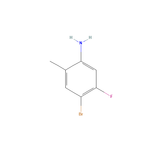 4-BROMO-5-FLUORO-2-METHYLANILINE (CAS: 52723-82-7) - Chemical Structure and Molecular Formula 