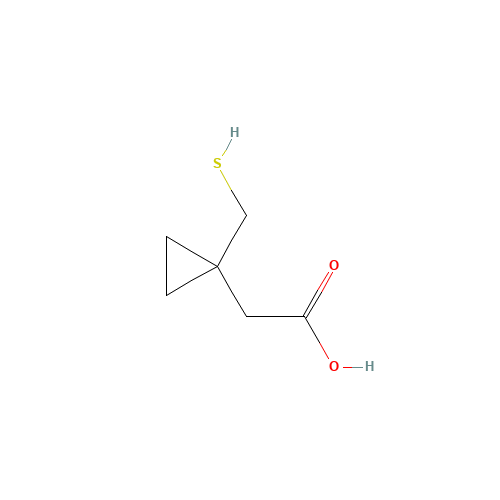 2-[1-(Mercaptomethyl)cyclopropyl]acetic acid (CAS: 162515-68-6) - Chemical Structure and Molecular Formula 