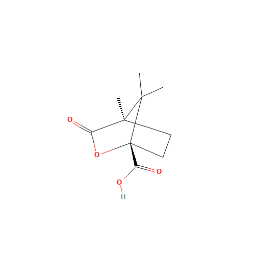 (1S)-(-)-Camphanic acid (CAS: 13429-83-9) - Chemical Structure and Molecular Formula 