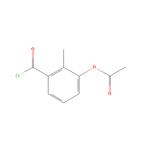3-ACETOXY-2-METHYLBENZOYL CHLORIDE (CAS: 167678-46-8) - Chemical Structure and Molecular Formula 
