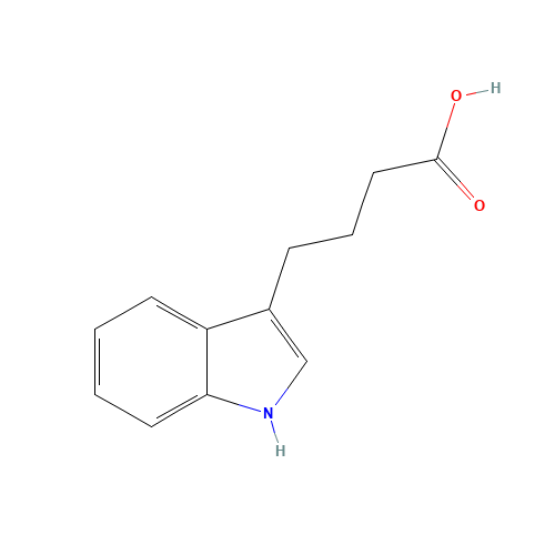 3-Indolebutyric acid (CAS: 133-32-4) - Chemical Structure and Molecular Formula 