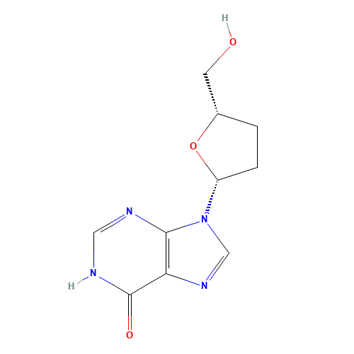 Dideoxyinosine (CAS: 69655-05-6) - Chemical Structure and Molecular Formula 
