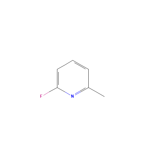 2-Fluoro-6-methylpyridine (CAS: 407-22-7) - Chemical Structure and Molecular Formula 