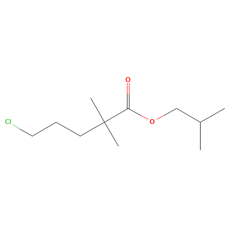 Isobutyl 5-chloro-2,2-dimethylvalerate (CAS: 109232-37-3) - Chemical Structure and Molecular Formula 