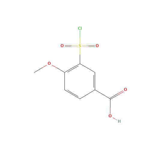 3-(CHLOROSULFONYL)-4-METHOXYBENZOIC ACID (CAS: 50803-29-7) - Chemical Structure and Molecular Formula 