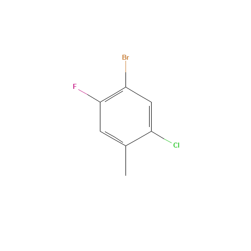 4-BROMO-2-CHLORO-5-FLUOROTOLUENE 99 (CAS: 93765-83-4) - Chemical Structure and Molecular Formula 