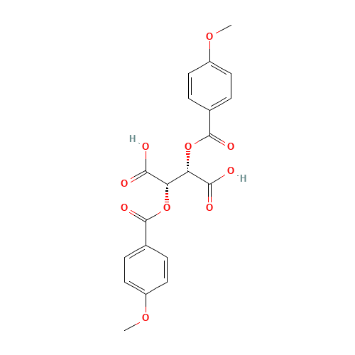 Di-p-anisoyl-D-tartaric acid (CAS: 191605-10-4) - Chemical Structure and Molecular Formula 