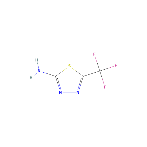 2-AMINO-5-TRIFLUOROMETHYL-1,3,4-THIADIAZOLE (CAS: 10444-89-0) - Chemical Structure and Molecular Formula 