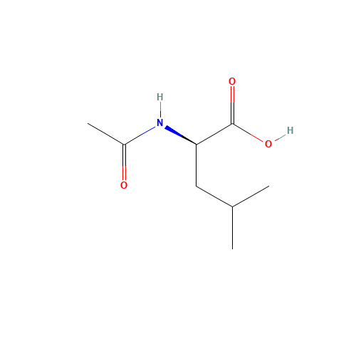 N-Acetyl-D-leucine (CAS: 19764-30-8) - Chemical Structure and Molecular Formula 