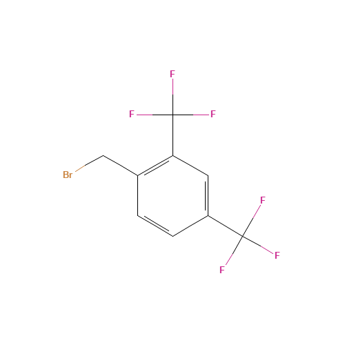 2,4-Bis(trifluoromethyl)benzyl bromide (CAS: 140690-56-8) - Chemical Structure and Molecular Formula 