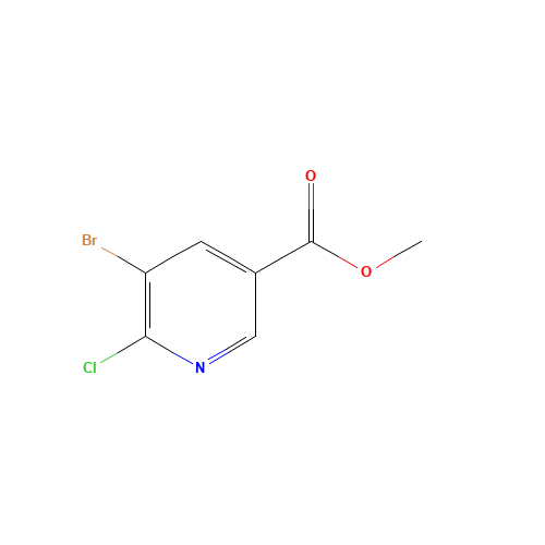 Methyl 5-bromo-6-chloropyridine-3-carboxylate (CAS: 78686-77-8) - Chemical Structure and Molecular Formula 