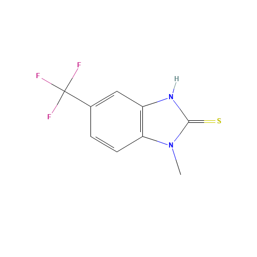 1-METHYL-5-(TRIFLUOROMETHYL)-2,3-DIHYDRO-1H-BENZO[D]IMIDAZOLE-2-THIONE (CAS: 7341-87-9) - Chemical Structure and Molecular Formula 