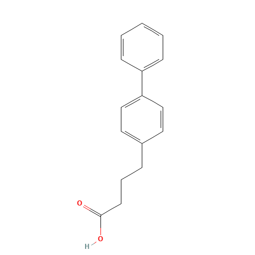 4-(4-BIPHENYLYL)BUTYRIC ACID (CAS: 6057-60-9) - Chemical Structure and Molecular Formula 
