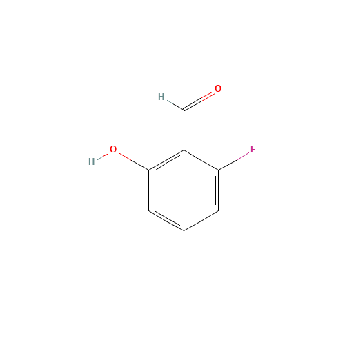 2-FLUORO-6-HYDROXYBENZALDEHYDE (CAS: 38226-10-7) - Chemical Structure and Molecular Formula 