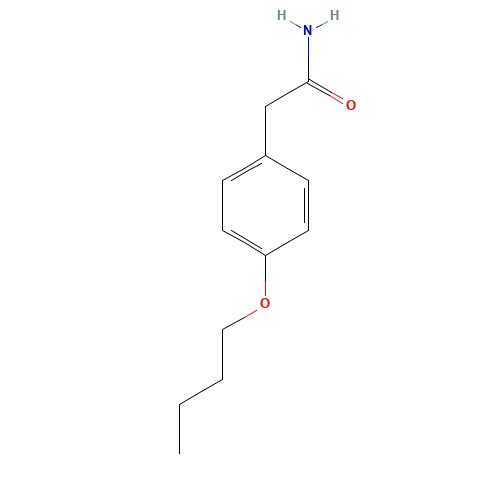 (4-BUTOXYPHENYL)ACETAMIDE (CAS: 3413-59-0) - Chemical Structure and Molecular Formula 