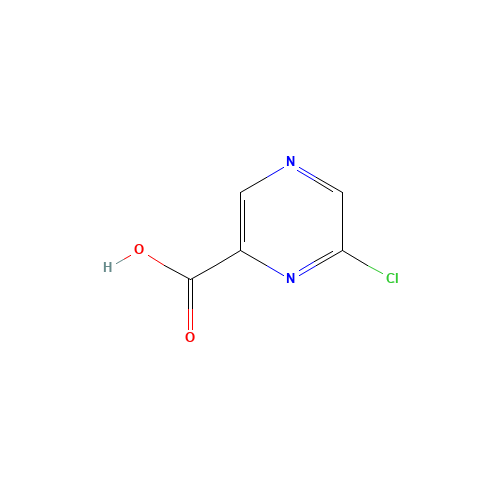 6-Chloropyrazine-2-carboxylic acid (CAS: 23688-89-3) - Chemical Structure and Molecular Formula 