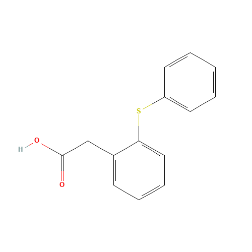 2-[2-(PHENYLTHIO)PHENYL]ACETIC ACID (CAS: 1527-17-9) - Chemical Structure and Molecular Formula 