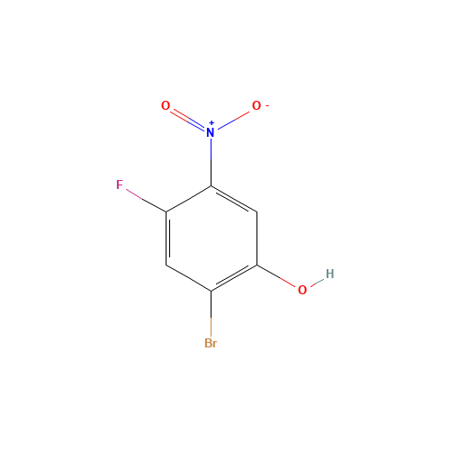 2-BROMO-4-FLUORO-5-NITROPHENOL (CAS: 84478-87-5) - Chemical Structure and Molecular Formula 