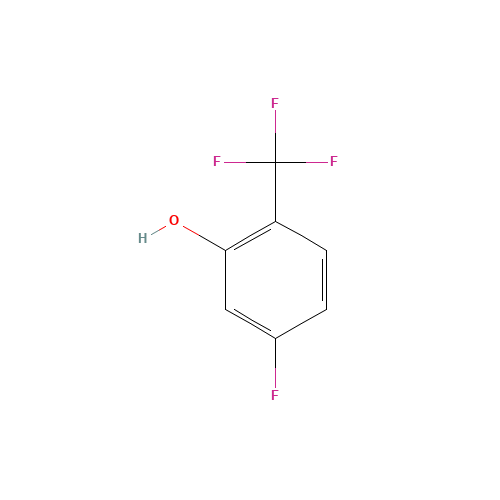 5-FLUORO-2-(TRIFLUOROMETHYL)PHENOL (CAS: 243459-91-8) - Chemical Structure and Molecular Formula 