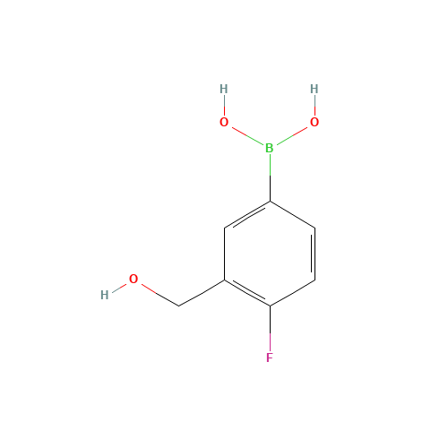 4-FLUORO-3-(HYDROXYMETHYL)BENZENEBORONIC ACID (CAS: 481681-02-1) - Chemical Structure and Molecular Formula 