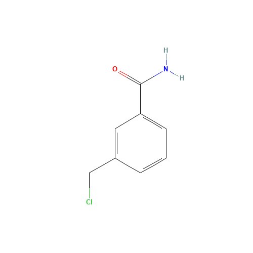 3-(CHLOROMETHYL)BENZAMIDE (CAS: 135654-16-9) - Chemical Structure and Molecular Formula 