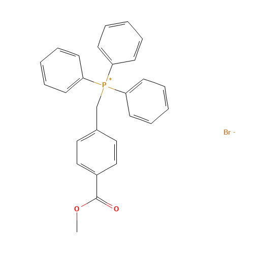 4-CARBOMETHOXYBENZYL TRIPHENYLPHOSPHONIUM CHLORIDE (CAS: 1253-46-9) - Chemical Structure and Molecular Formula 