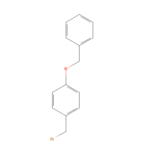 4-BENZYLOXYBENZYL BROMIDE (CAS: 5544-60-5) - Chemical Structure and Molecular Formula 