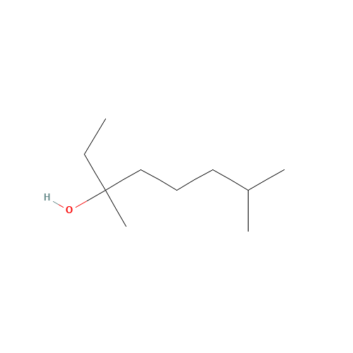 Tetrahydrolinalool (CAS: 78-69-3) - Chemical Structure and Molecular Formula 