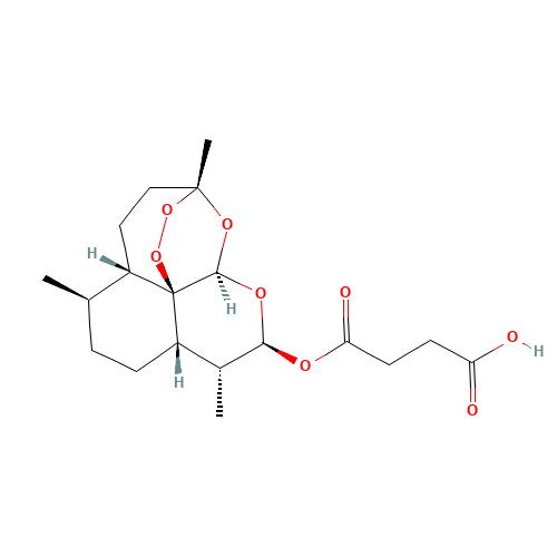 Artesunate (CAS: 88495-63-0) - Chemical Structure and Molecular Formula 