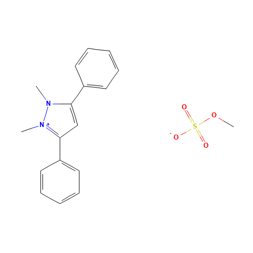 DIFENZOQUAT METHYLSULFATE (CAS: 43222-48-6) - Chemical Structure and Molecular Formula 
