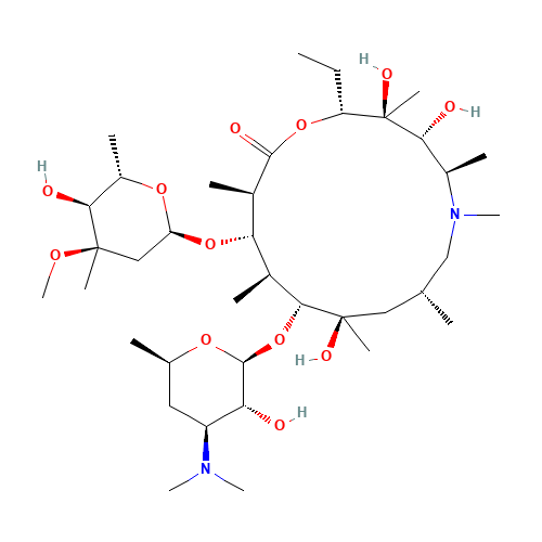 Azithromycin (CAS: 83905-01-5) - Chemical Structure and Molecular Formula 