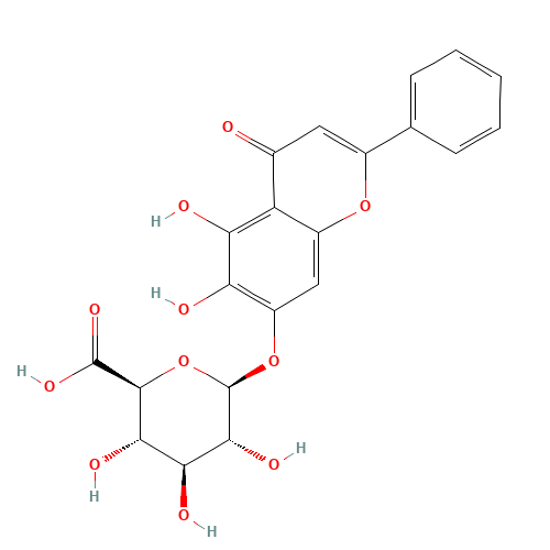 Baicalin (CAS: 21967-41-9) - Chemical Structure and Molecular Formula 