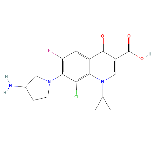 Clinafloxacin (CAS: 105956-97-6) - Chemical Structure and Molecular Formula 