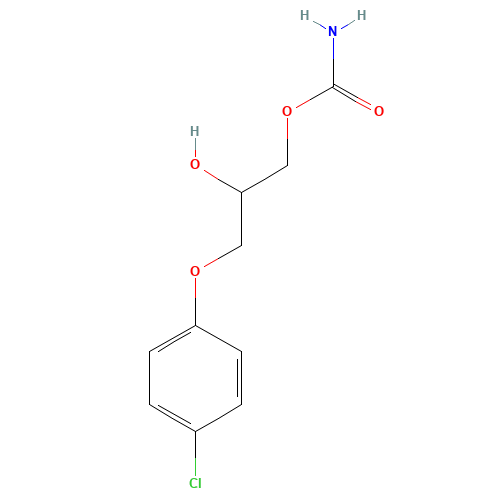 CHLORPHENESIN CARBAMATE (CAS: 886-74-8) - Chemical Structure and Molecular Formula 