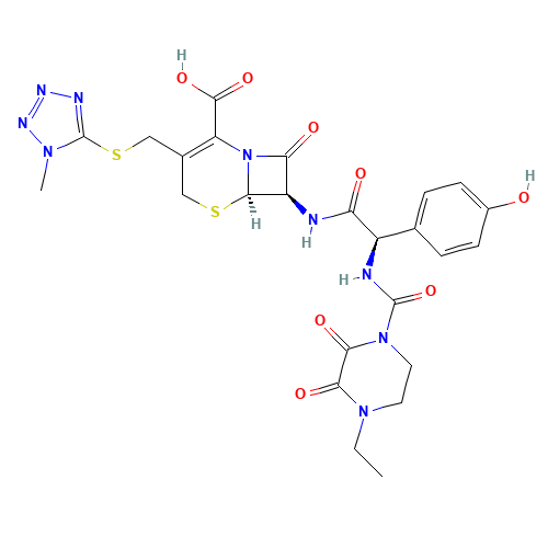Cefoperazone (CAS: 62893-19-0) - Chemical Structure and Molecular Formula 